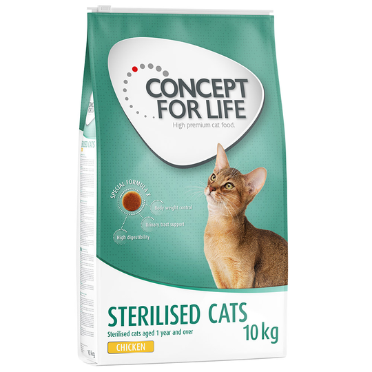 Ekonomipack: Concept for Life - Sterilised Cats Chicken (2 x 10 kg)