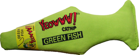 YEOWWW Kattleksak - Grön fisk