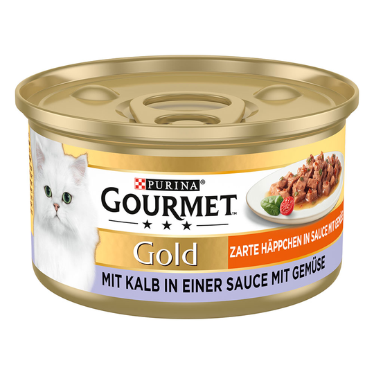 24 + 12 på köpet! 36 x 85 g Gourmet Gold - Möra bitar i sås - Kyckling & grönsaker