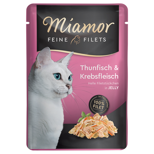 Miamor Fine Filets Pouch 6 x 100 g - Tonfisk & krabbor