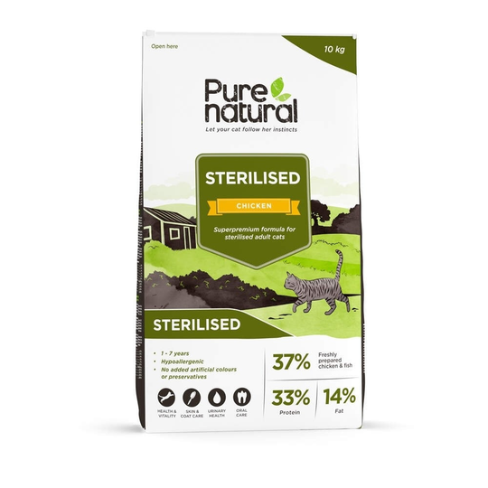 Purenatural Cat Adult Sterilised Chicken (10 kg)