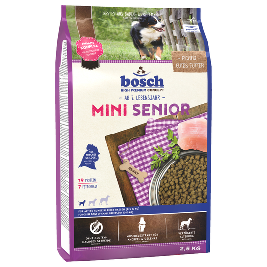 bosch Mini Senior - Ekonomipack: 3 x 2,5 kg