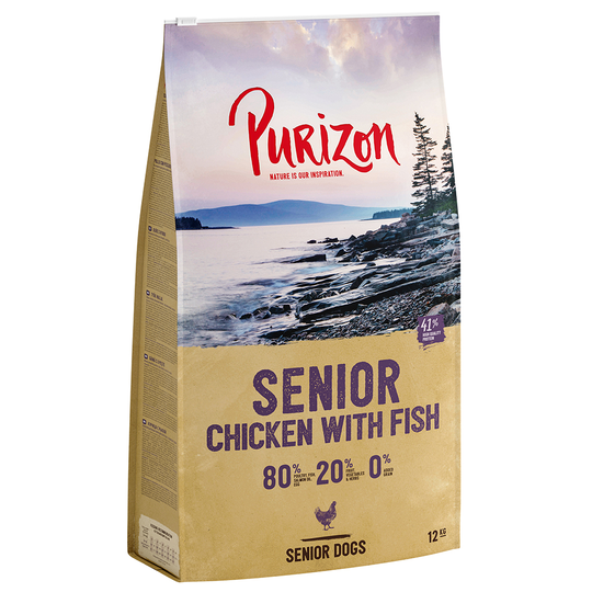 Ekonomipack: Purizon hundfoder 2 x 12 kg - Senior Chicken & Fish - Grain Free