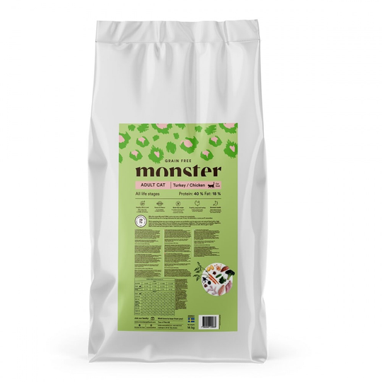 Monster Cat Adult Grain Free Turkey & Chicken (14 kg)