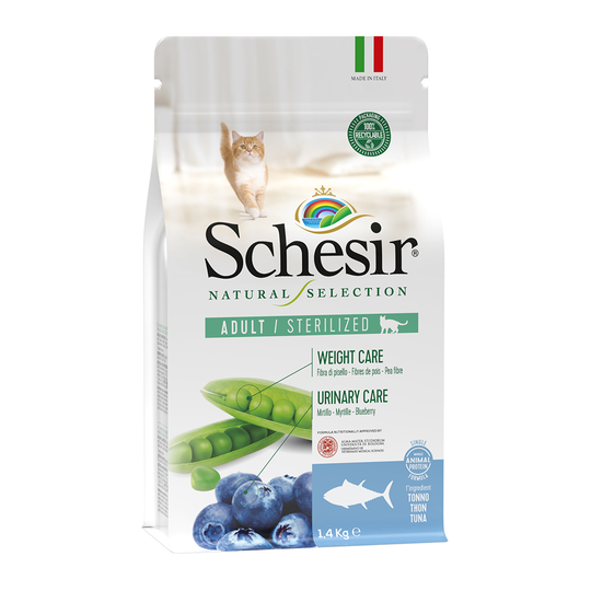 Schesir Natural Selection Adult Sterilized med tonfisk - Ekonomipack: 2 x 1,4 kg