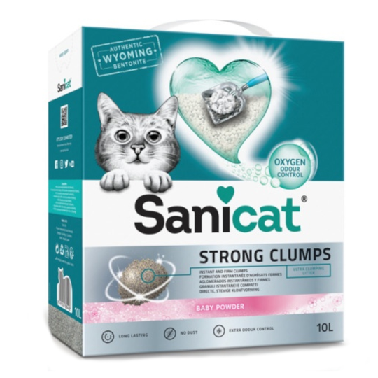 Ekonomipack: Sanicat kattsand - Strong Clumps (2 x 10 l)