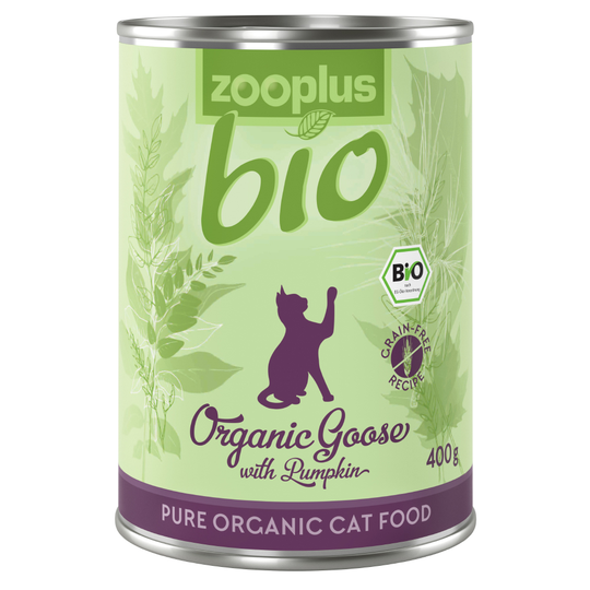 Ekonomipack: zooplus Bio 24 x 400 g - Eko-gås med eko-pumpa