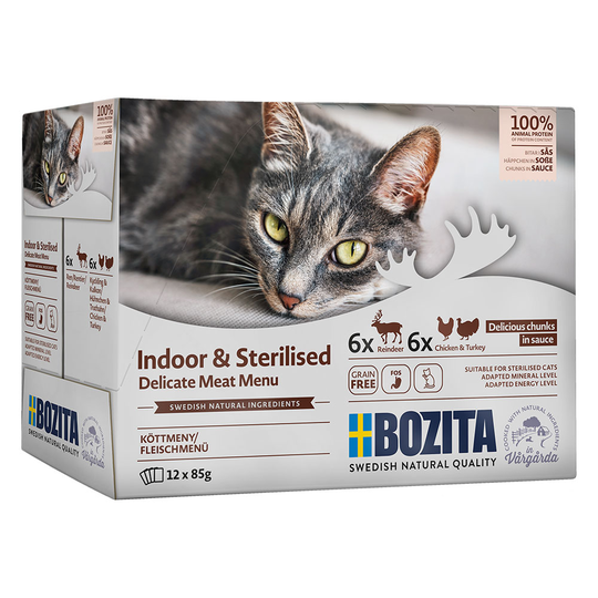 Ekonomipack: Bozita Indoor & Sterilised Mixpack 24 x 85 g - Sås