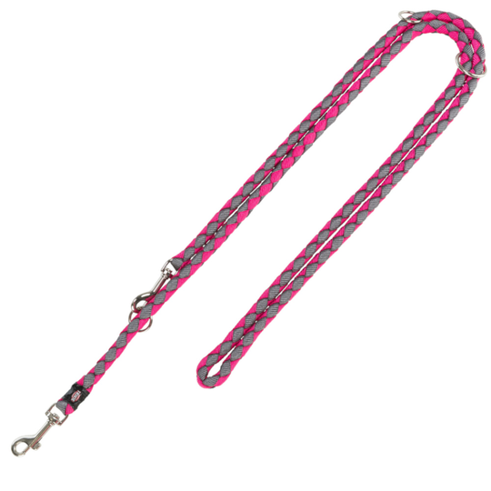 Trixie Cavo förlängningskoppel fuchsia/grafit - Stl. S-M: 200 cm långt, Ø 12 mm