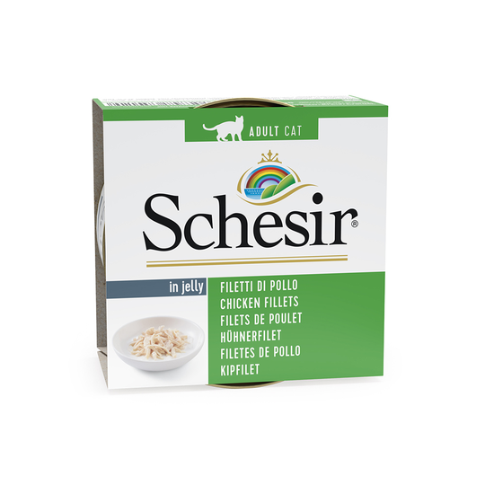 Ekonomipack: Schesir gelé 48 x 85 g Kycklingfilé