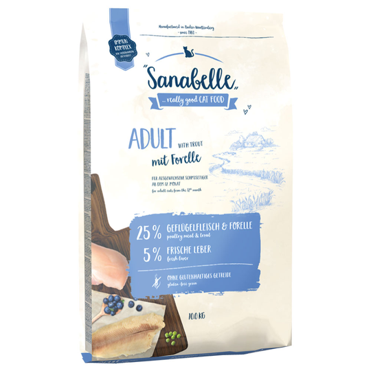 Ekonomipack: Sanabelle torrfoder 2 x 10 kg - Adult with Trout (2 x 10 kg)