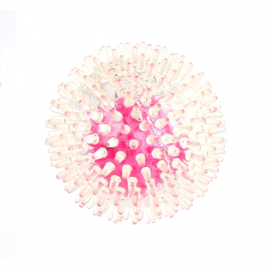 Little&Bigger TPR Spikboll LED Rosa 8 cm