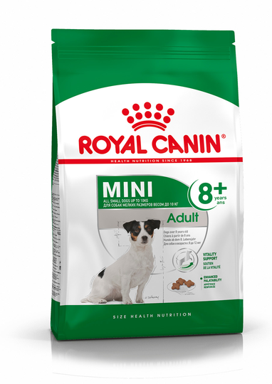 Mini 8+ Adult Torrfoder för hund - 2 kg