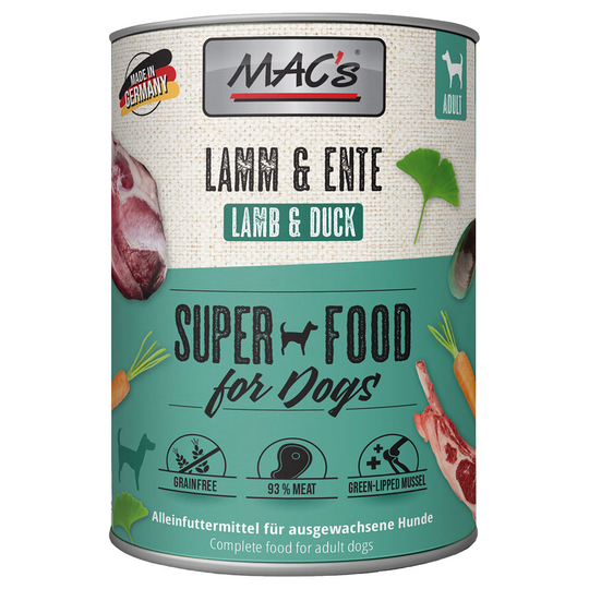 Ekonomipack: MAC's Adult 12 x 800 g - Lamm & anka
