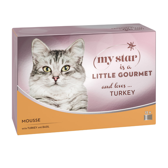 My Star Mousse Gourmet burk 12 x 85 g - Turkey & Basil