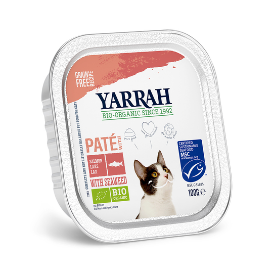 5 + 1 på köpet! 6 x 100 g Yarrah Organic Paté / Chunks - Paté Lax med alger