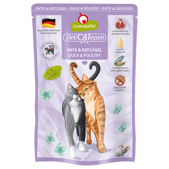 GranataPet DeliCatessen Pouch 12 x 85 g - Anka & fågel