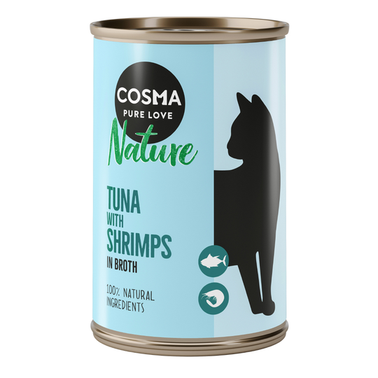 Cosma Nature 6 x 140 g - Tonfisk & räkor