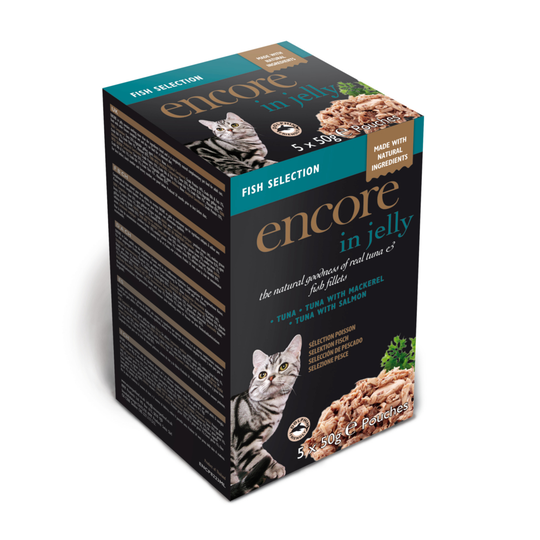Encore Cat Multipack Pouch i gelé 20 x 50 g - Fish Selection