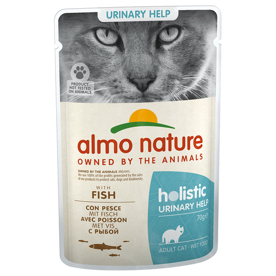 Almo Nature Holistic Urinary Help portionspåse - 12 x 70 g med fisk
