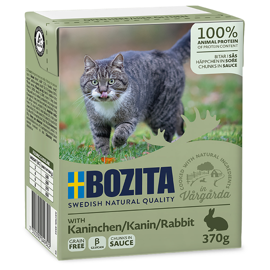 6 x 370 g Bozita bitar i gelé eller sås till sparpris! - Kanin i sås