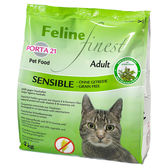 Blandat provpack: Porta 21 Finest kattfoder - Adult Cat, Cats Heaven & Sensible