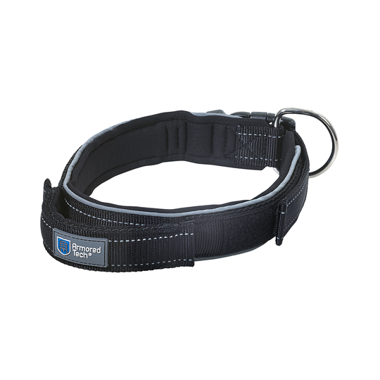 Dog Control hundhalsband, svart - Stl. L: halsomfång 45-53 cm, bredd 3,5 cm