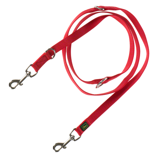 HUNTER set: Vario Basic Alu Strong Halsband + koppel, rött - Halsband stl. L + koppel 200 cm/20 mm