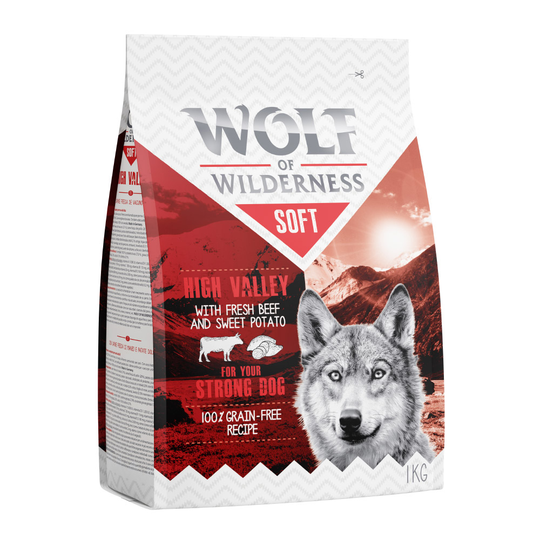 1 kg Wolf of Wilderness till sparpris! - Adult Soft High Valley - Beef