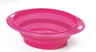 Georplast Squeeze Ovale Reseskål - Flera färger (Röd)