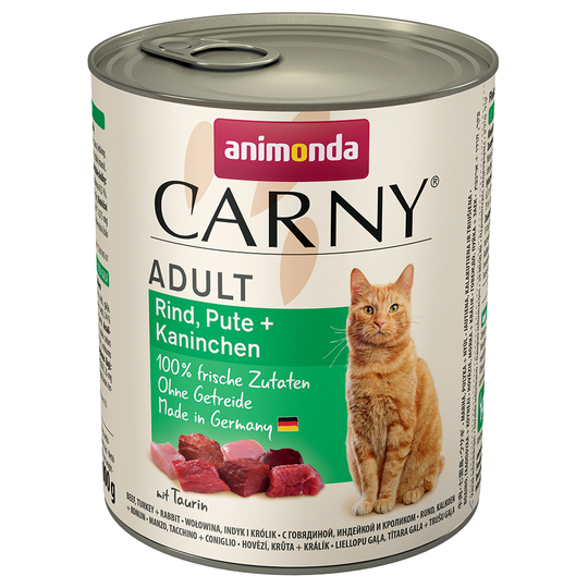 Ekonomipack: Animonda Carny Adult 24 x 800 g blandpack - Variationer med nötkött & fjäderfä