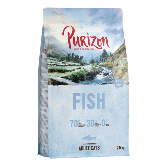 2,5 kg till extra lågt sparpris! Purizon torrfoder katt - Adult Fish