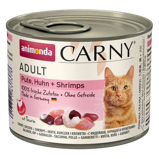 Ekonomipack: Animonda Carny Adult 24 x 200 g Kalkon, kyckling & räkor