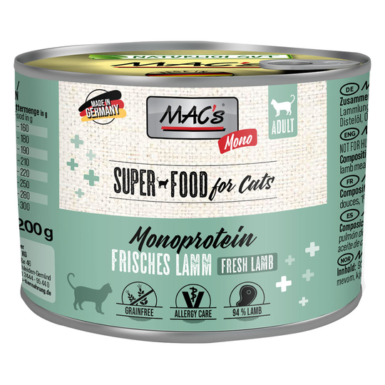 MAC's Cat Mono Sensitive 6 x 200 g - Lamm