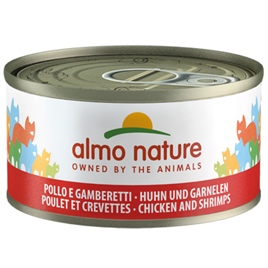 20 + 4 på köpet! 24 x 70 g Almo Nature - Kyckling & räkor