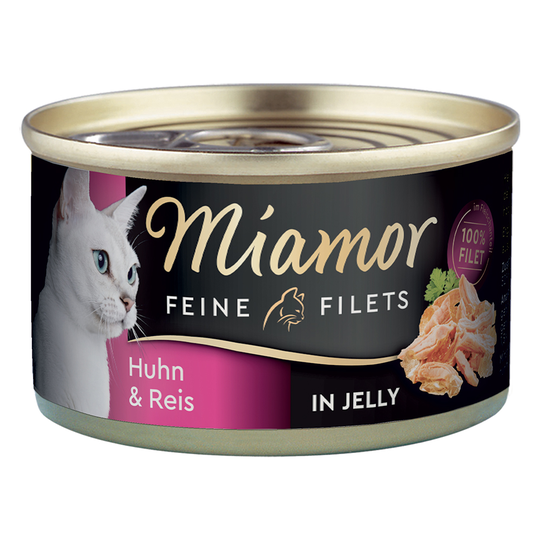 Miamor Fine Filets 6 x 100 g - Kyckling & ris i gelé