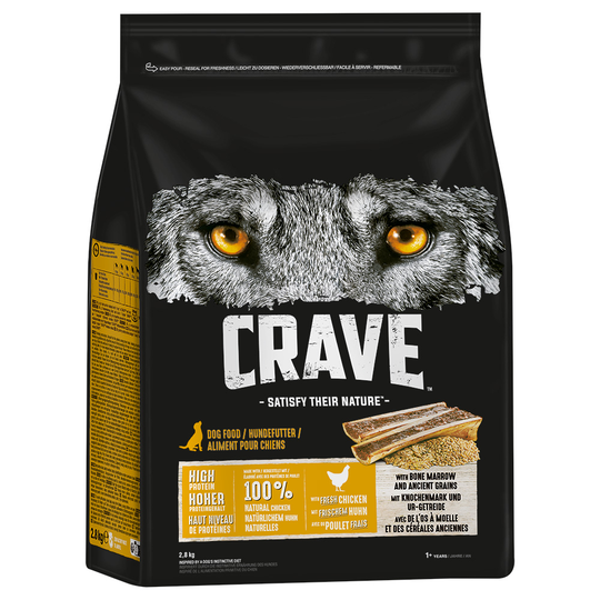 Crave Chicken with Bone Marrow & Ancient Grain - Ekonomipack: 2 x 7 kg