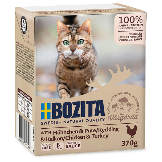 6 x 370 g Bozita bitar i gelé eller sås till sparpris! - Kyckling & kalkon i sås