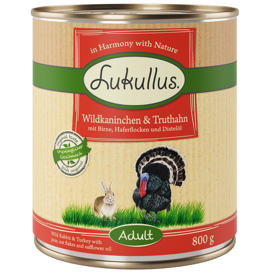 Lukullus Vildkanin & kalkon - 6 x 800 g