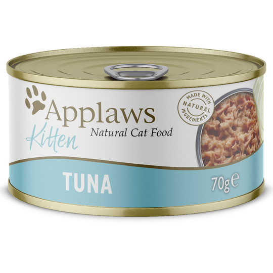 34 + 14 på köpet! 48 x 70 g Applaws våtfoder - Kitten: Tonfisk