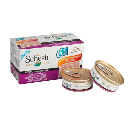 Schesir Adult Multipack Biff i Gelé 6 x 50 g