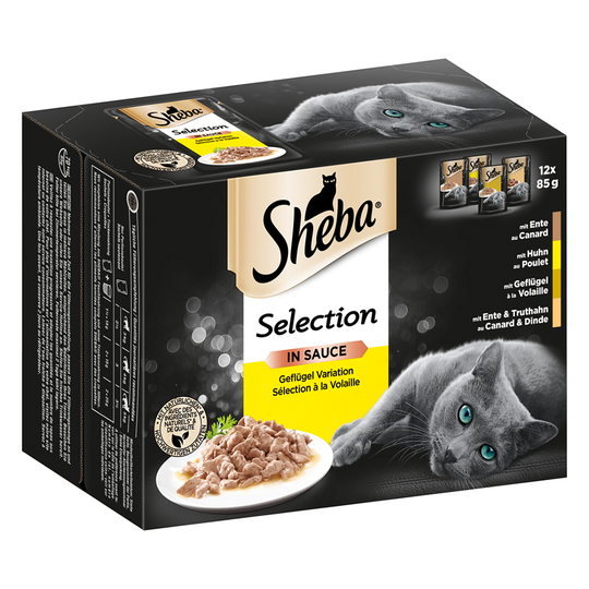 Ekonomipack: 48 x 85 g Sheba portionspåsar - Selection in Sauce Fjäderfä