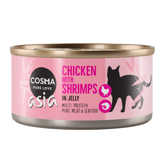 Ekonomipack: Cosma Asia in Jelly 24 x 170 g - Kyckling & räkor
