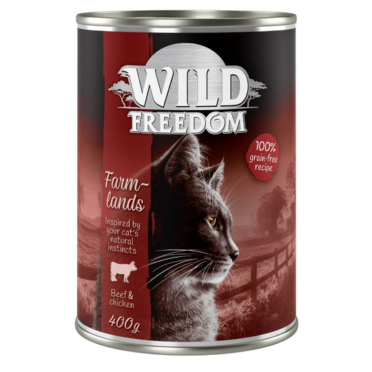 Ekonomipack: Wild Freedom Adult 24 x 400 g Farmlands - Beef & Chicken