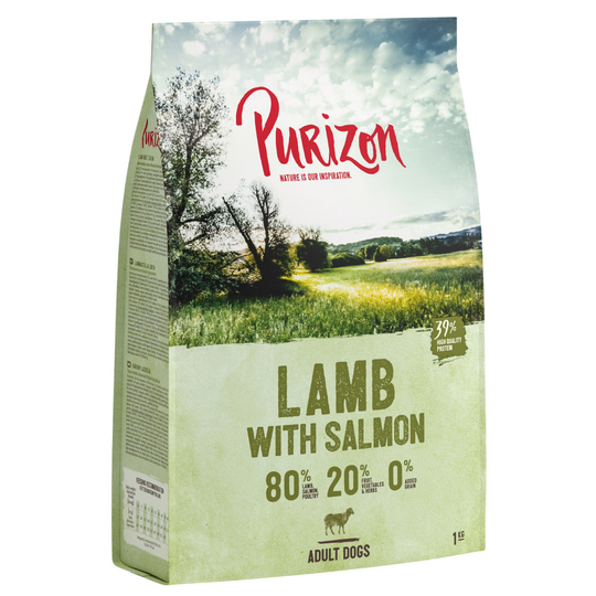 2 x 1 kg Purizon torrfoder till sparpris! - Adult Lamb & Salmon