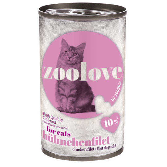Ekonomipack: zoolove våtfoder för katter 24 x 140 g - Kyckling