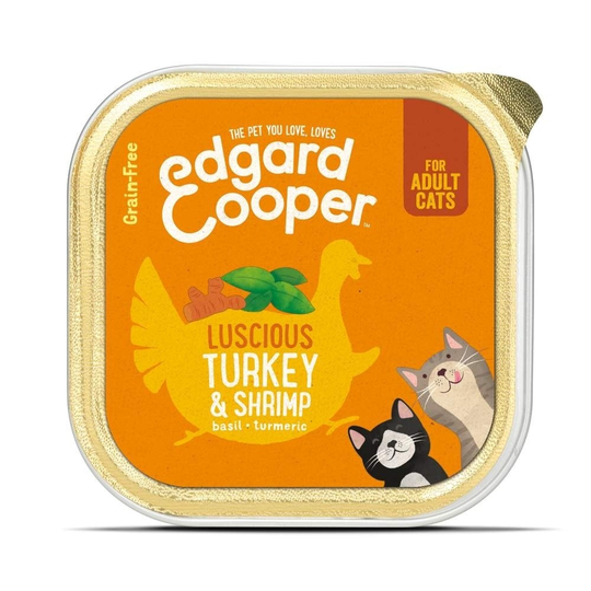 Edgard&Cooper Cat Kalkon & Räka 85 g