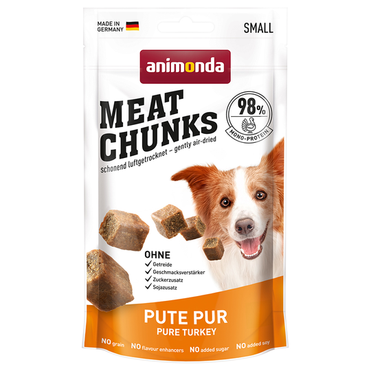 Animonda Meat Chunks Small - Ekonomipack: 4 x 60 g Kalkon pur