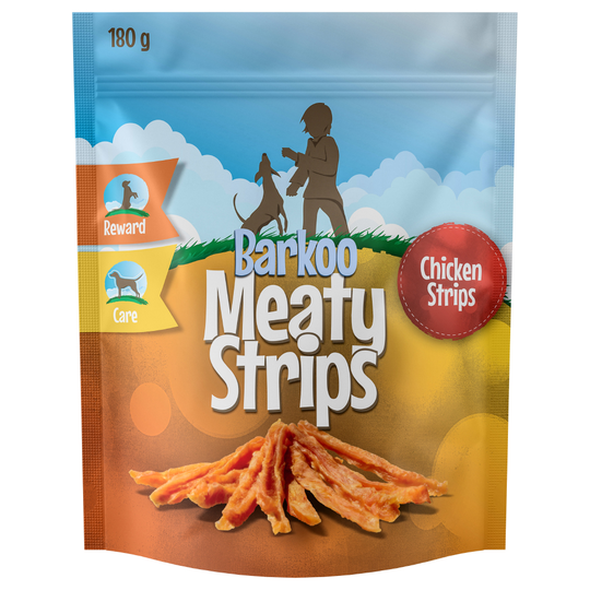 Barkoo Meaty Strips - Chicken Strips - Ekonomipack: 12 x 180 g