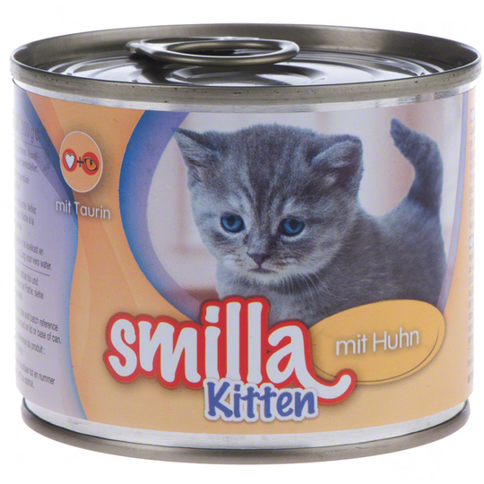 Smilla Kitten starter-set + pastej - 1 kg torrfoder + 6 x 200 g våtfoder med kyckling + pastej